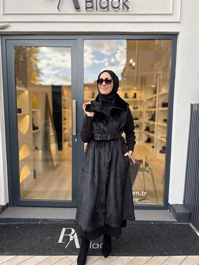 38700 Paraşüt Detay Kadın Yelek Siyah