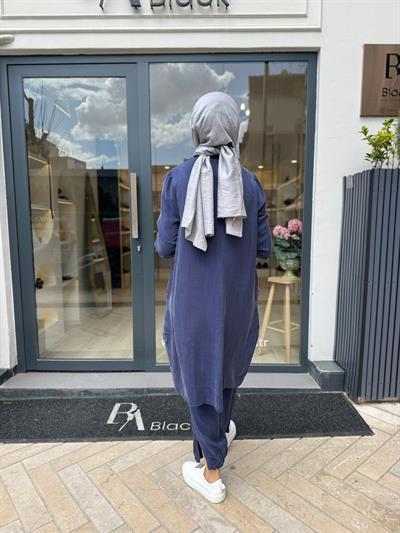39018 Detaylı Kadın Takım Indigo