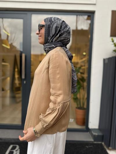 39023 Dikiş Detay Kadın Tunik Camel