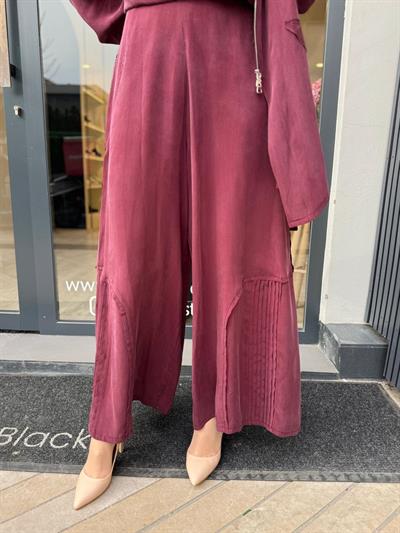 39208 Desenli Kadın Takım Bordo
