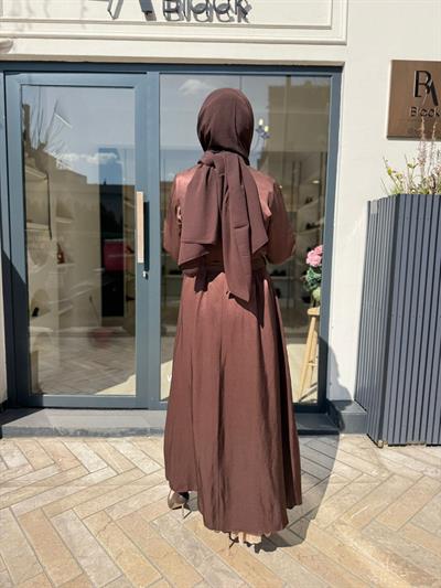 39806 İkili Kadın Elbise Kahve