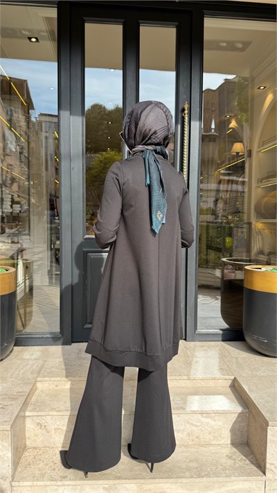 40021 Bisiklet Yaka Kadın Tunik Siyah