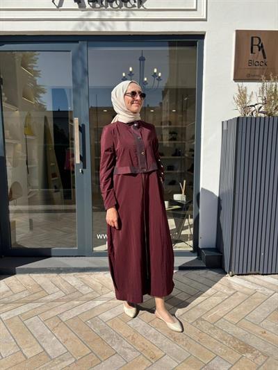 405008 Çıtçıt Detay Kadın Kap Bordo