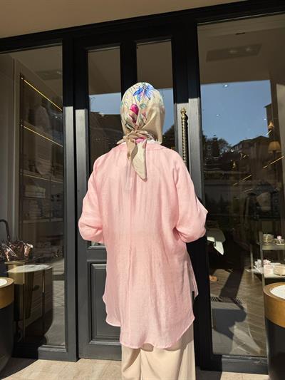 405024 Düğmeli Kadın Ceket Pembe