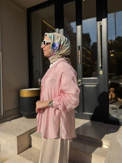 405024 Düğmeli Kadın Ceket Pembe