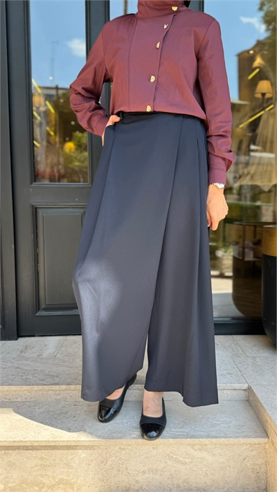 606099 Palazzo Kadın Pantolon Lacivert