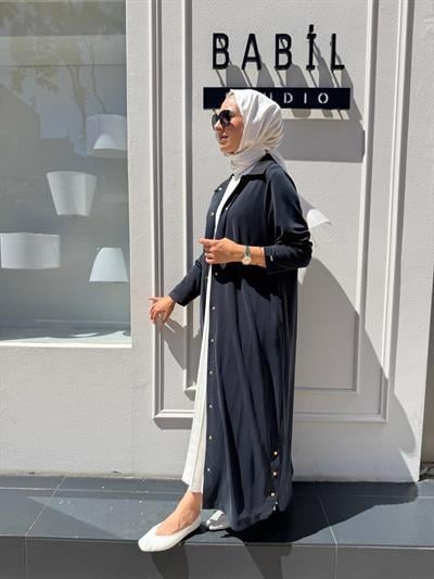 7139 Çıtçıt Kapamalı Kadın Kap Siyah