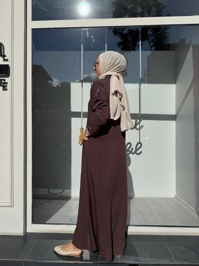 7154 Cep Detaylı Kadın Kap Kahve