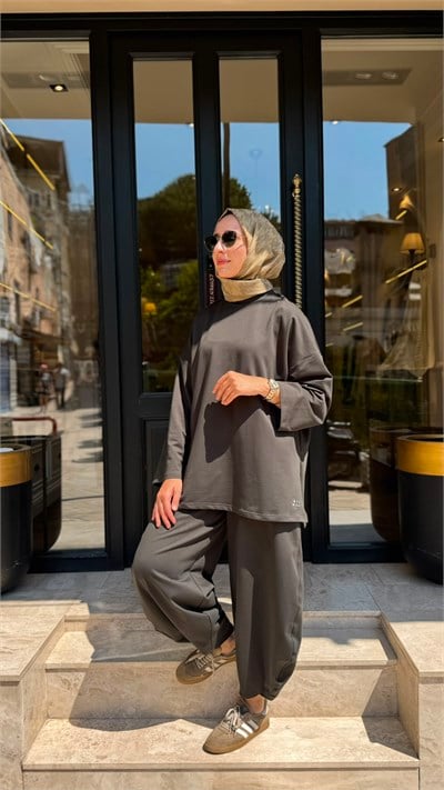 ALL-3004 Bisiklet Yaka Kadın Takım Yeşil