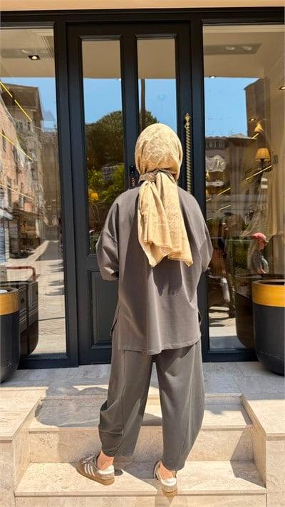 ALL-3004 Bisiklet Yaka Kadın Takım Yeşil