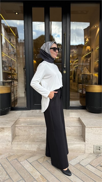 ALL-9017 Lastikli Pantolon Siyah
