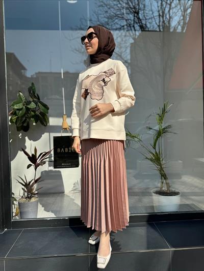 Arta Plise Etek Camel