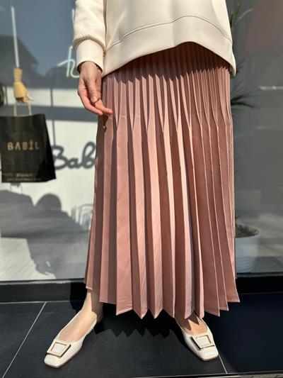 Arta Plise Etek Camel
