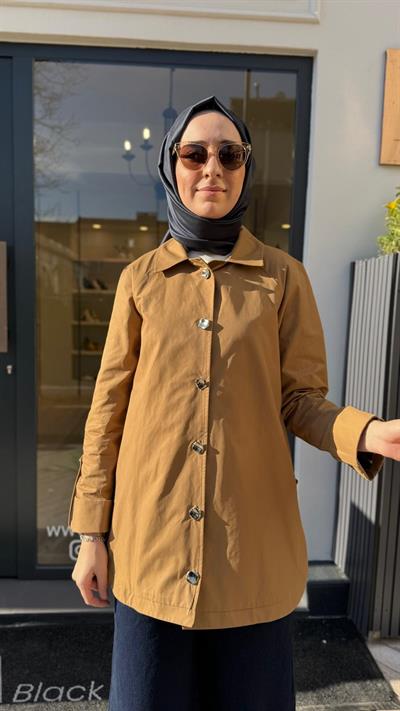 Astarlı Kadın Ceket Camel