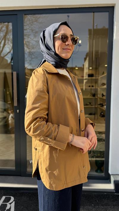 Astarlı Kadın Ceket Camel