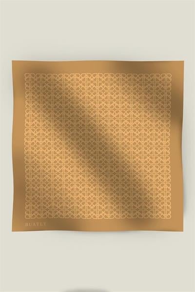 BUA01 Bua Logolu Kadın Eşarp Gold
