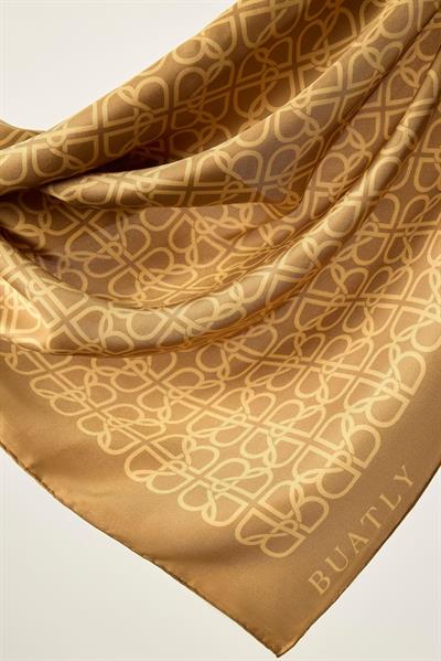 BUA01 Bua Logolu Kadın Eşarp Gold
