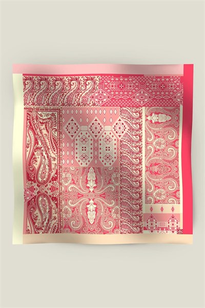 BUA30 Sultan Tivil İpek Kadın Eşarp Pembe