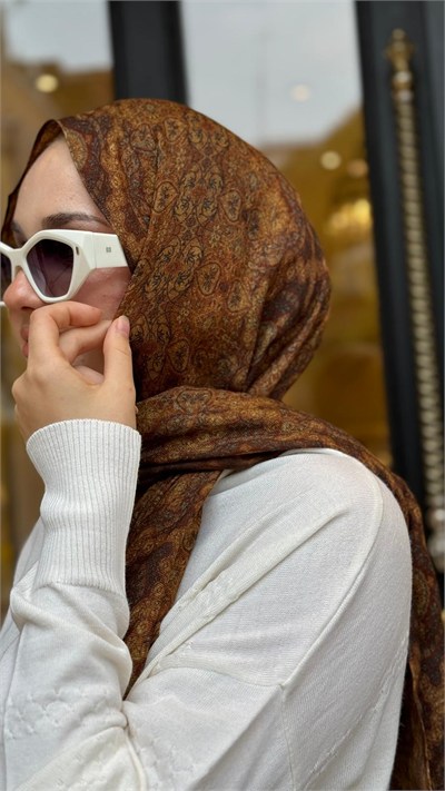 BUA34 Saye Kaşmir Şal Hardal Sarısı