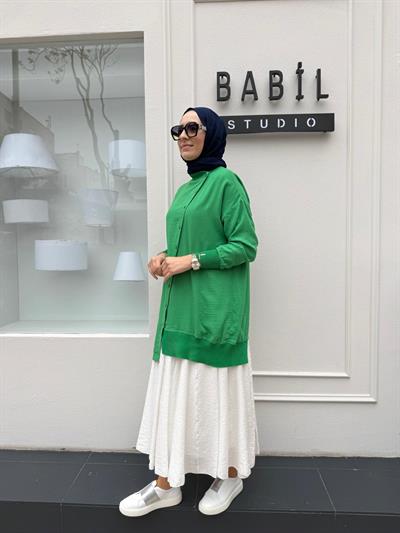 Çapraz Düğmeli Esnek Kadın Gömlek Benetton