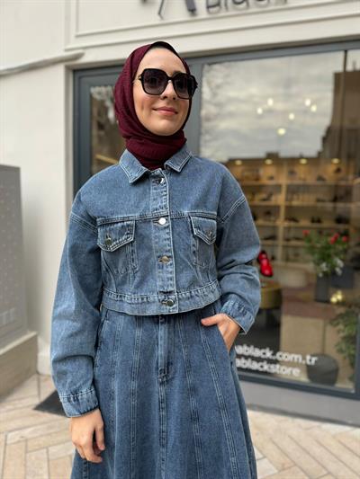 Class Denim Kadın Kot Ceket Mavi