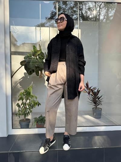 Culotte Pili Coton Kadın Pantolon Vizon