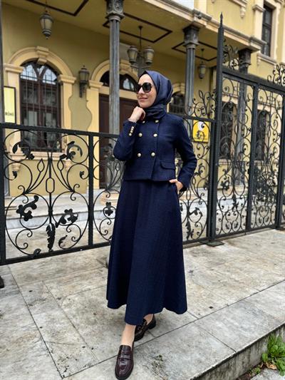 Daphne Tüvit Kloş Etek Lacivert