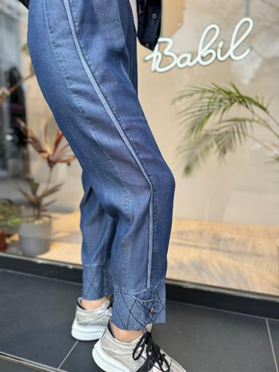 Denim Kot Kadın Tasarım Pantolon Lacivert