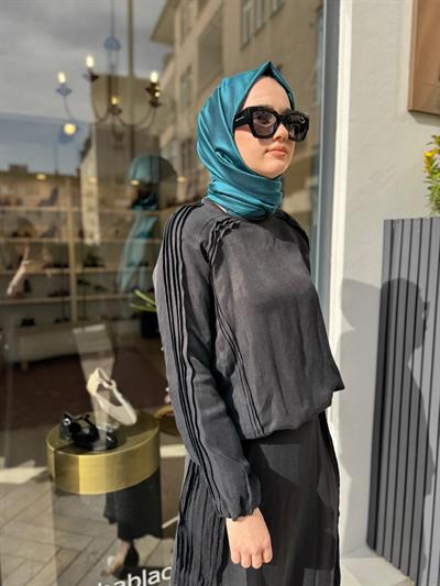 Dikiş Detaylı Kadın Etek Takım Siyah