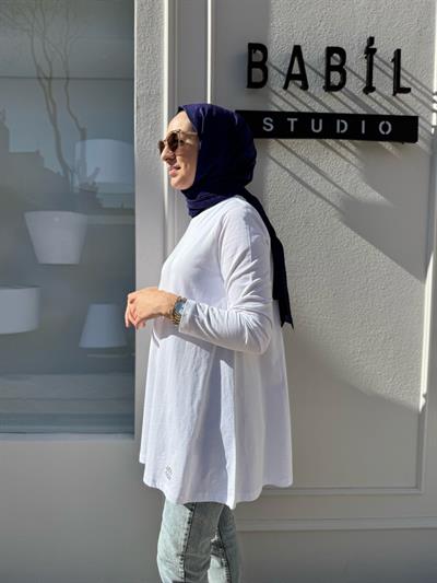 Koton Uzun Kollu Basic Kadın Bluz Beyaz