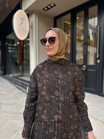 MIO-02 Retro Etekli Soft Kadın Takım Siyah