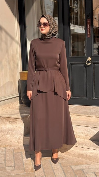 MIO27K0500023 Colmar Soft Etekli Kadın Takım Kahve
