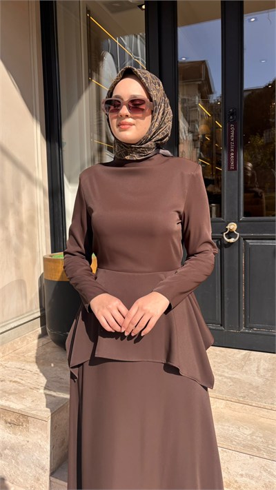 MIO27K0500023 Colmar Soft Etekli Kadın Takım Kahve