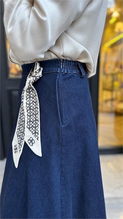 MIO27K0700001 Jose Denim Kadın Etek Lacivert
