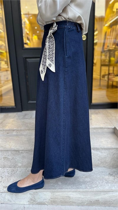 MIO27K0700001 Jose Denim Kadın Etek Lacivert