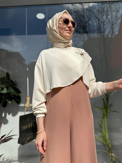 Modena İkili Sweat Kadın Tulum Bej