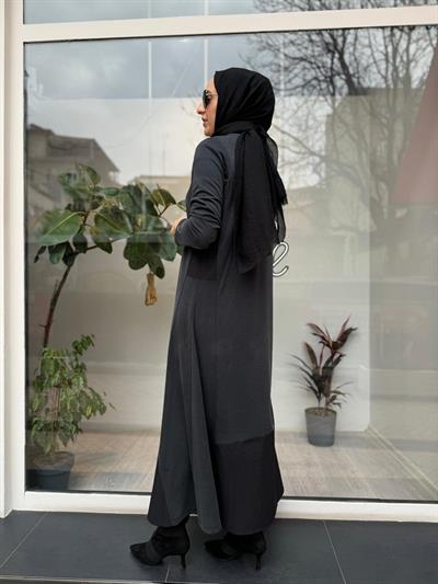 Paraşüt Detaylı Kadın Modal Elbise Siyah