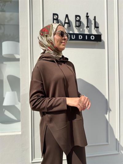 Seta Scuba Spor Tunik Kahve