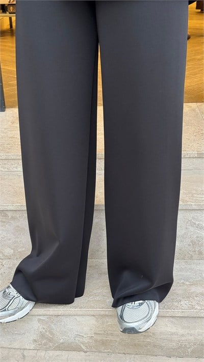 TD21Y04033007 Asel Bol Paça Pantolon Siyah