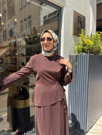 TD2200 Blera Etekli Kadın Takım Kahve