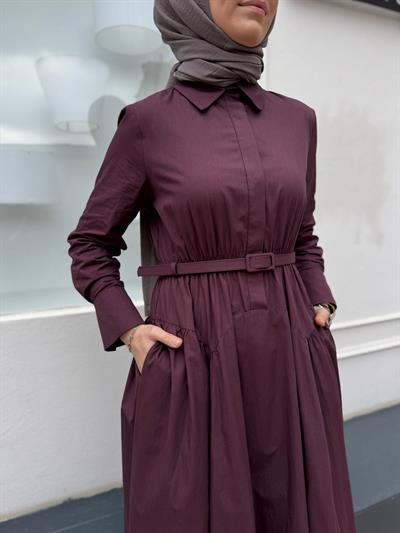 TD2202 Alba Kadın Elbise Bordo