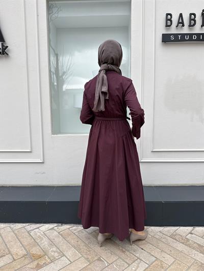 TD2202 Alba Kadın Elbise Bordo