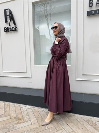 TD2202 Alba Kadın Elbise Bordo