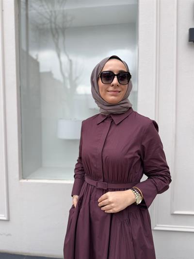 TD2202 Alba Kadın Elbise Bordo