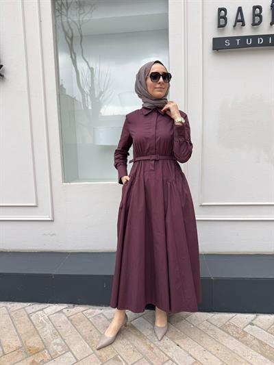 TD2202 Alba Kadın Elbise Bordo