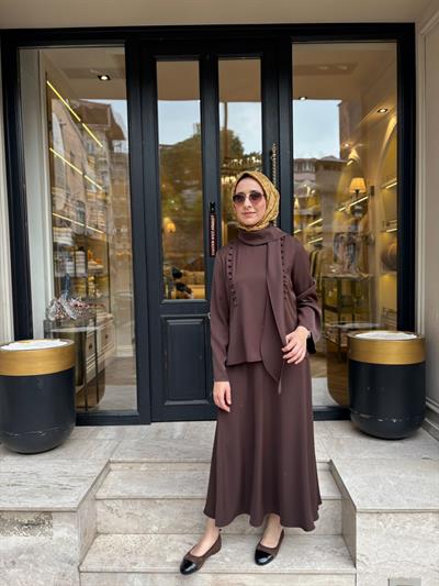 TD2207 Misse Brit Kadın Takım Kahve