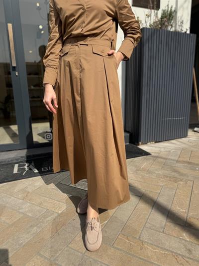 TD2208 Vien Etekli Kadın Takım Camel