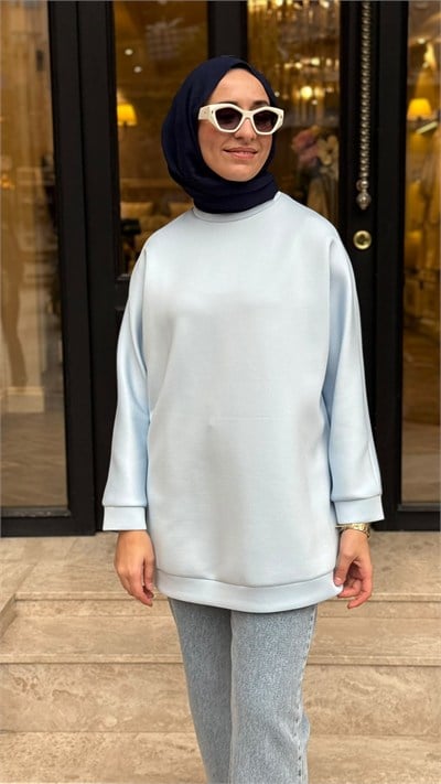 TD24K19033003 Scuba Kadın Sweat Bebek Mavi