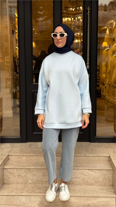 TD24K19033003 Scuba Kadın Sweat Bebek Mavi
