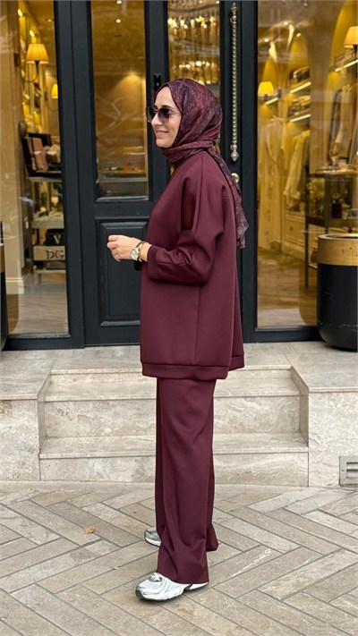 TD24K19033003 Scuba Kadın Sweat Bordo